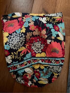 Vera Bradley Happy Snails Floral Quilted waterproof drawstring bag Pouch